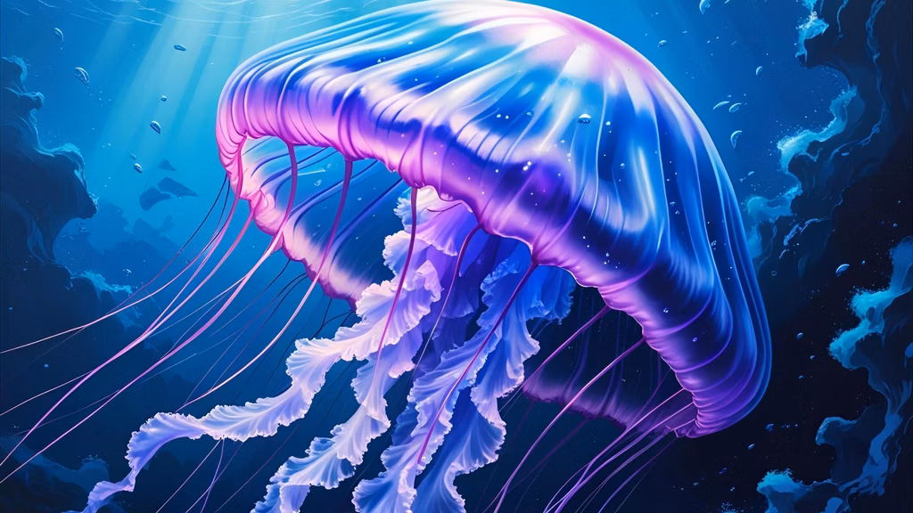 Close-up of a jellyfish underwater